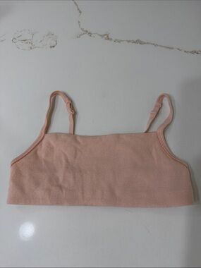 SKIMS Light Pink Bralette Top with Logo | M